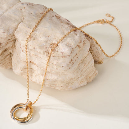 [LUXE] TRINITY MEDIUM  DIAMONDS NECKLACE