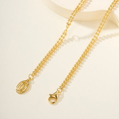 [LUXE] TRINITY LARGE FULL DIAMOND  NECKLACE