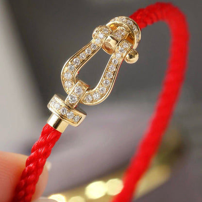 [LUXE]FORCE PULSERA DE HERRADURA GRANDE CON DIAMANTES EN ORO ROSA