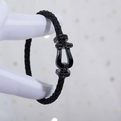 [LUXE]FORCE PULSERA SAMURAI NEGRA DE HERRADURA SERIE GRANDE