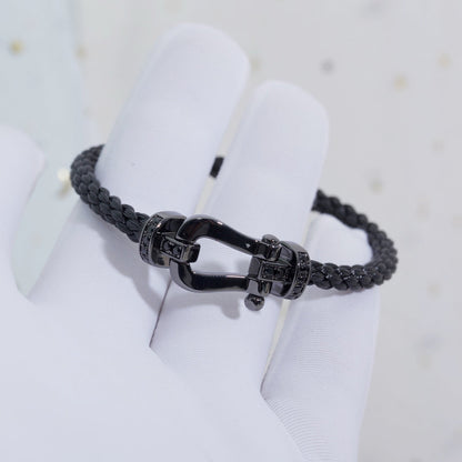 [LUXE]FORCE PULSERA SAMURAI NEGRA DE HERRADURA SERIE GRANDE