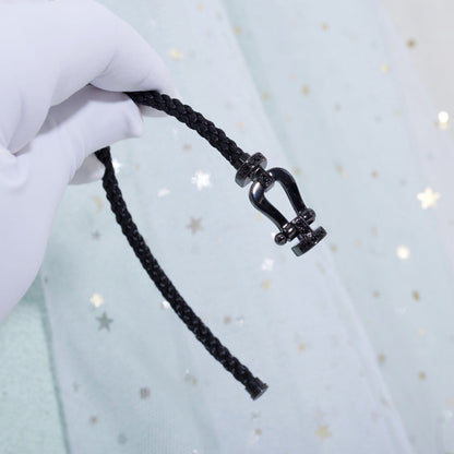 [LUXE]FORCE PULSERA SAMURAI NEGRA DE HERRADURA SERIE GRANDE