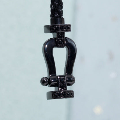 [LUXE]FORCE PULSERA SAMURAI NEGRA DE HERRADURA SERIE GRANDE