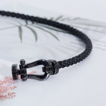 [LUXE]FORCE PULSERA SAMURAI NEGRA DE HERRADURA SERIE GRANDE