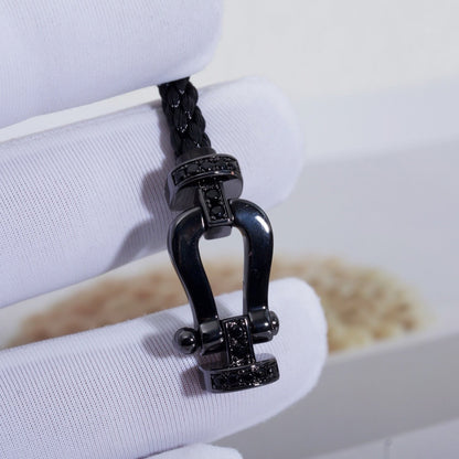 [LUXE]FORCE PULSERA SAMURAI NEGRA DE HERRADURA SERIE GRANDE