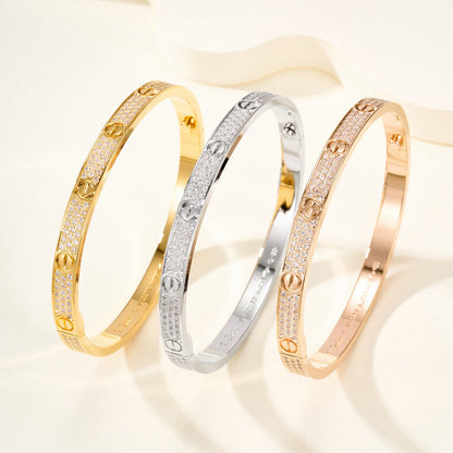 [LUXE] LOVE BRACELET 4.8MM DIAMOND-PAVED