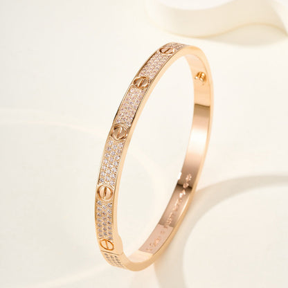 [LUXE] LOVE BRACELET 4.8MM DIAMOND-PAVED