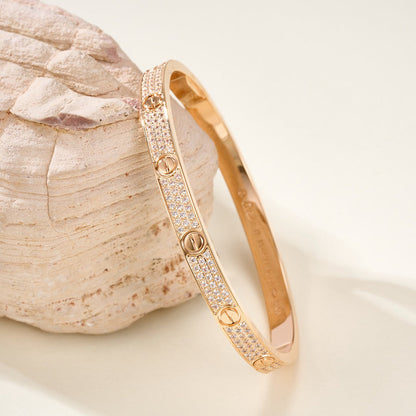 [LUXE] LOVE BRACELET 4.8MM DIAMOND-PAVED