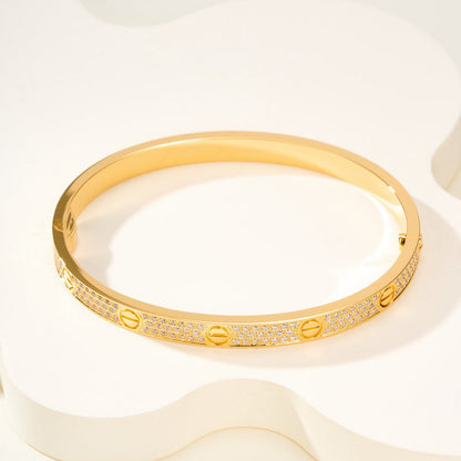 [LUXE] LOVE BRACELET 4.8MM DIAMOND-PAVED