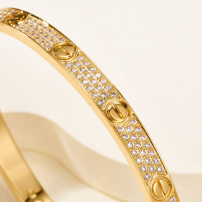 [LUXE] LOVE BRACELET 4.8MM DIAMOND-PAVED