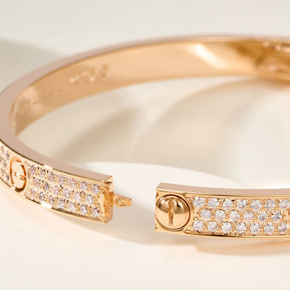 [LUXE] LOVE BRACELET 4.8MM DIAMOND-PAVED