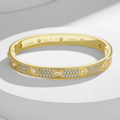 [LUXE] LOVE BRACELET 6.1MM DIAMOND-PAVED 10 BIG DIAMONDS