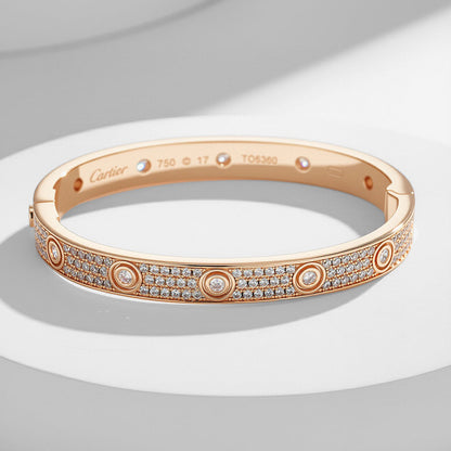 [LUXE] LOVE BRACELET 6.1MM DIAMOND-PAVED 10 BIG DIAMONDS