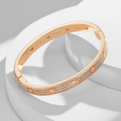 [LUXE] LOVE BRACELET 6.1MM DIAMOND-PAVED 10 BIG DIAMONDS