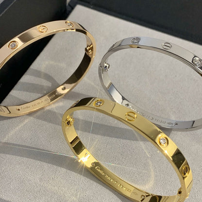 [LUXE] LOVE BRACELET 6.1MM 4 DIAMONDS