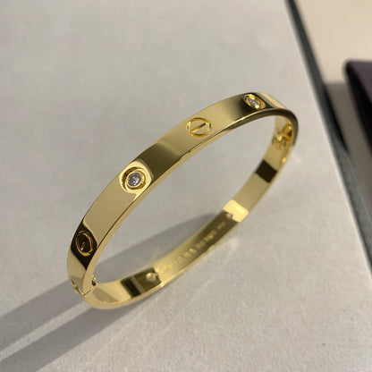 [LUXE] LOVE BRACELET 6.1MM 4 DIAMONDS