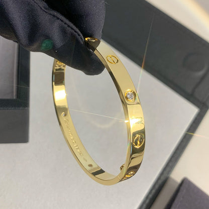 [LUXE] LOVE BRACELET 6.1MM 4 DIAMONDS