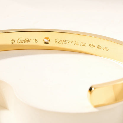 [LUXE] LOVE BRACELET 6.1MM 1 DIAMOND OPEN CUFF