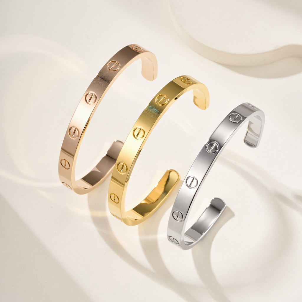 [LUXE] LOVE BRACELET 6.1MM OPEN CUFF