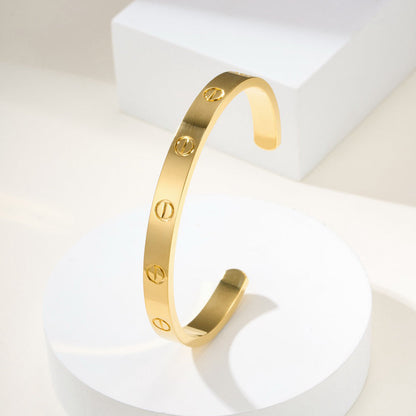 [LUXE] LOVE BRACELET 6.1MM OPEN CUFF