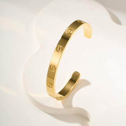 [LUXE] LOVE BRACELET 6.1MM OPEN CUFF