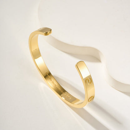 [LUXE] LOVE BRACELET 6.1MM OPEN CUFF