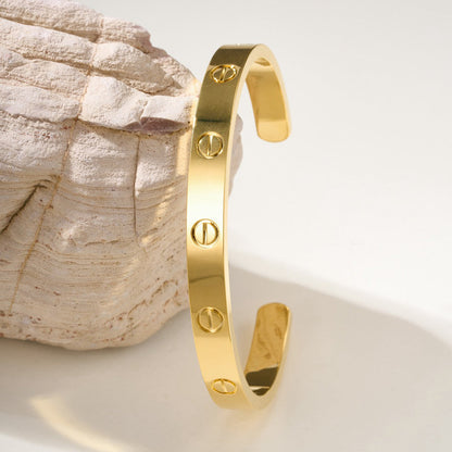 [LUXE] LOVE BRACELET 6.1MM OPEN CUFF