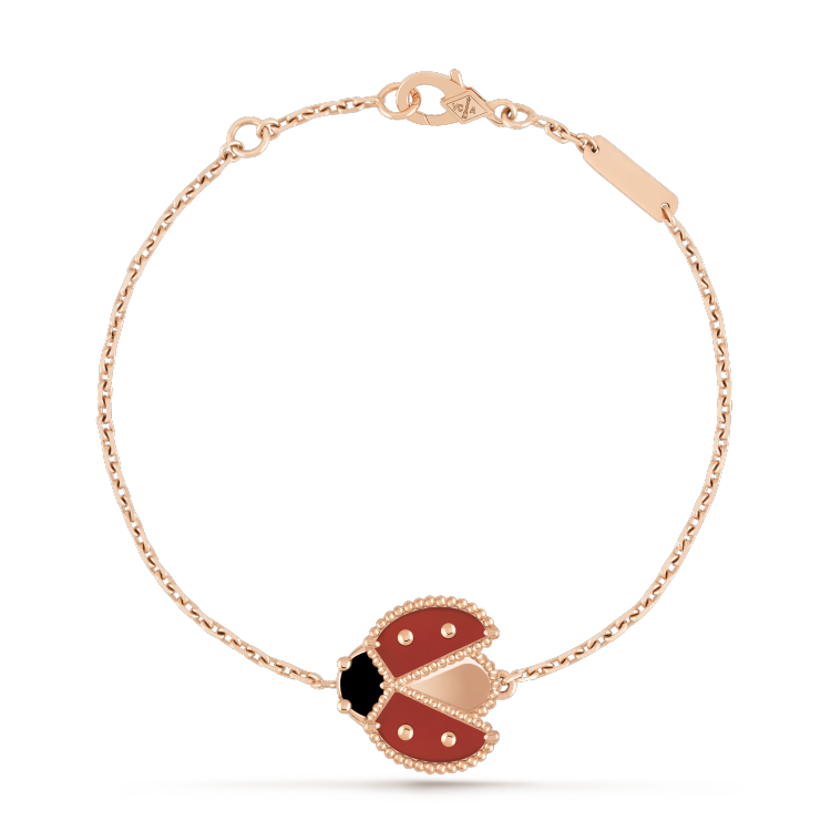 [LUXE]LUCKY SPRING 1 MOTIF PINK GOLD BRACELET