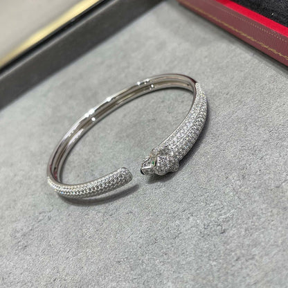 [LUXE] PANTHERE FULL DIAMOND OPEN BRACELET