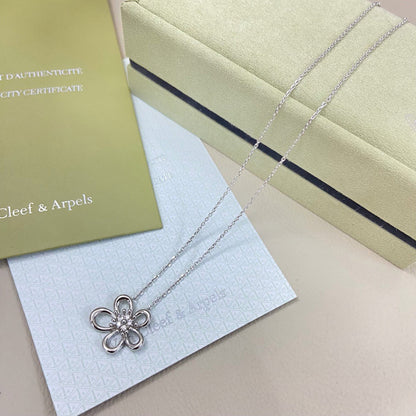 [LUXE]FLOWERLACE NECKLACE 5 DIAMONDS
