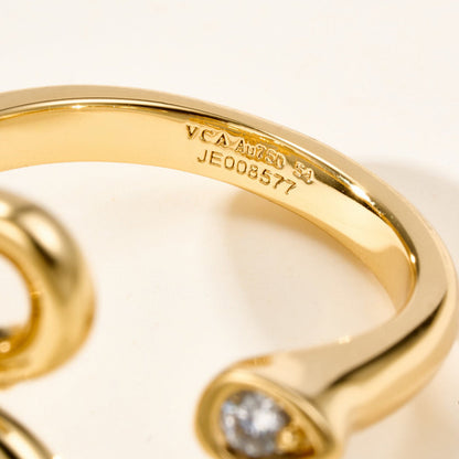 [LUXE]  FLOWERLACE OPEN RING 5 DIAMONDS