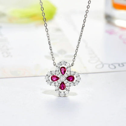[LUXE] COLLAR DE LAZO CON MOTIVO COMPLETO DE DIAMANTE DE 16 MM EN MÚLTIPLES COLORES