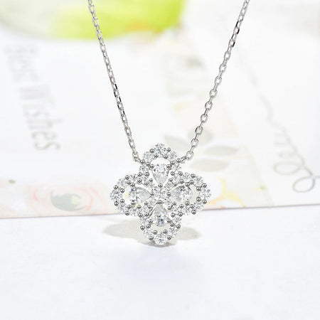 [LUXE] COLLAR DE LAZO CON MOTIVO COMPLETO DE DIAMANTE DE 16 MM EN MÚLTIPLES COLORES