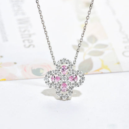 [LUXE] COLLAR DE LAZO CON MOTIVO COMPLETO DE DIAMANTE DE 16 MM EN MÚLTIPLES COLORES