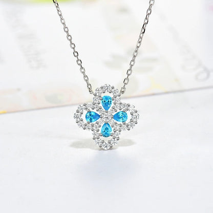 [LUXE] COLLAR DE LAZO CON MOTIVO COMPLETO DE DIAMANTE DE 16 MM EN MÚLTIPLES COLORES