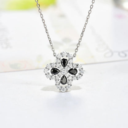 [LUXE] COLLAR DE LAZO CON MOTIVO COMPLETO DE DIAMANTE DE 16 MM EN MÚLTIPLES COLORES