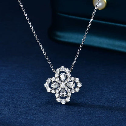 [LUXE] COLLAR DE LAZO CON MOTIVO COMPLETO DE DIAMANTE DE 16 MM EN MÚLTIPLES COLORES