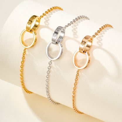 [LUXE] LOVE BRACELET DOUBLE RING