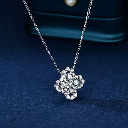 [LUXE] COLLAR DE LAZO CON MOTIVO COMPLETO DE DIAMANTE DE 16 MM EN MÚLTIPLES COLORES