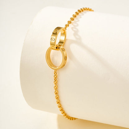 [LUXE] LOVE BRACELET DOUBLE RING