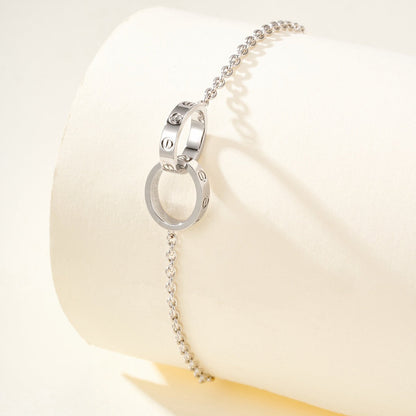 [LUXE] LOVE BRACELET DOUBLE RING