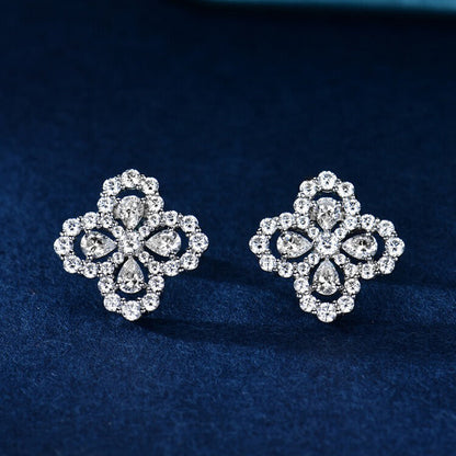 [LUXE] PENDIENTES DE ARO CON MOTIVO COMPLETO DE DIAMANTE 16 MM