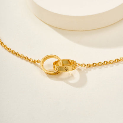 [LUXE] LOVE BRACELET DOUBLE RING