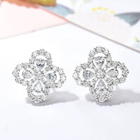 [LUXE] PENDIENTES DE ARO CON MOTIVO COMPLETO DE DIAMANTE 16 MM