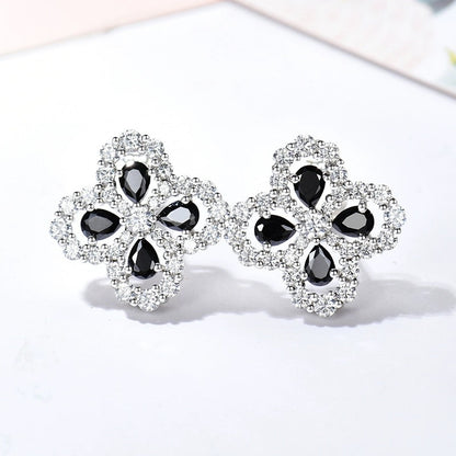 [LUXE] PENDIENTES DE ARO CON MOTIVO COMPLETO DE DIAMANTE 16 MM