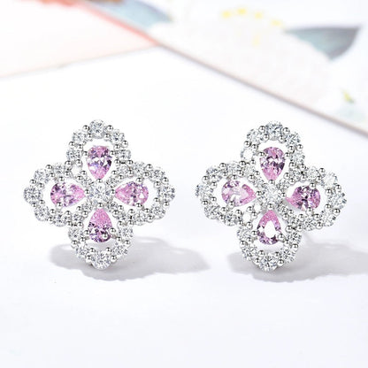 [LUXE] PENDIENTES DE ARO CON MOTIVO COMPLETO DE DIAMANTE 16 MM