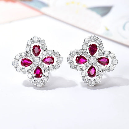 [LUXE] PENDIENTES DE ARO CON MOTIVO COMPLETO DE DIAMANTE 16 MM