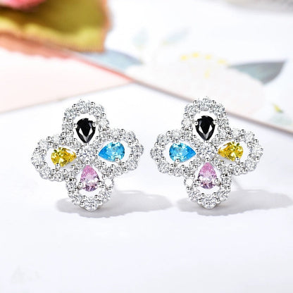 [LUXE] PENDIENTES DE ARO CON MOTIVO COMPLETO DE DIAMANTE 16 MM