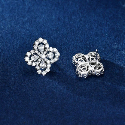 [LUXE] PENDIENTES DE ARO CON MOTIVO COMPLETO DE DIAMANTE 16 MM