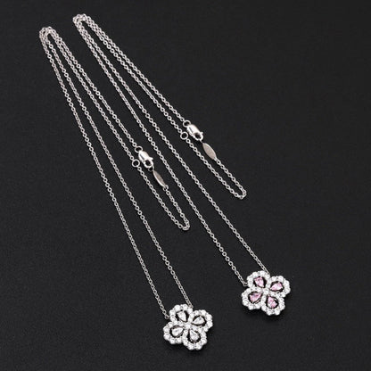 [LUXE] COLLAR DE LAZO CON MOTIVO COMPLETO DE DIAMANTE DE 16 MM EN MÚLTIPLES COLORES